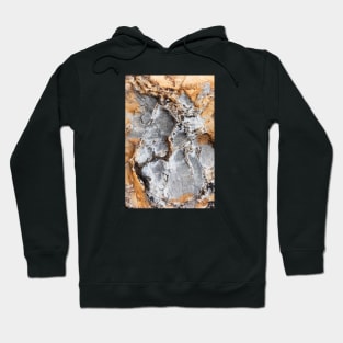 Abstract Rustic Orange Texture Erosion Hoodie